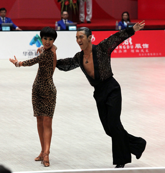 韩国夺得东亚运动会体育舞蹈拉丁舞桑巴舞比赛冠军